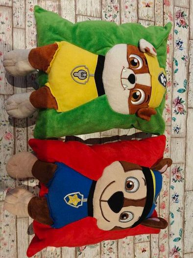 paw patrol teddies Chase, Rubble and Marshall