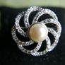 Vintage Sterling Silver 925 Brooch Pearl 7,9g Image 2