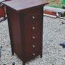 5 drawer tall dark brown dresser Image 3