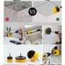 Drill Brush Cleaning Brushes Set, 4 Pack Extended Long Attachment Power Scrubber Brushes for Cleaning, Great for Car Carpet Floor Bathroom Toilet Kitchen Ceramic Surface Yellow Image 2