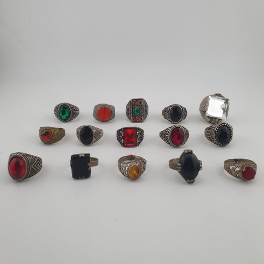 Antique Heritage Ring Collection 15 Rustic Brass Jewellery Pieces
