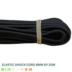 Elastic bungee shock cord 8mm / 20m - Black