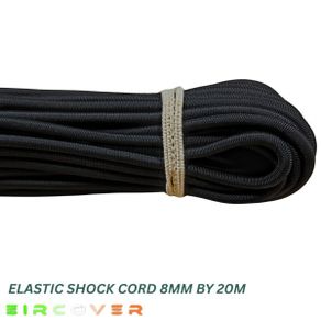 Elastic bungee shock cord 8mm / 20m - Black