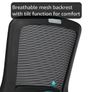 Office Chair Ergonomic Desk Chair, With Adjustable Armrests and Lumbar Support, Height Adjustable, Mesh Computer Chair for Home/Office, Black Image 9