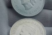 1970 Netherlands 10 Gulden silver