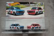 Hot Wheels Premium Car Culture '71 Bre Datsun 2-Pack 1:64 Diecast Real Riders