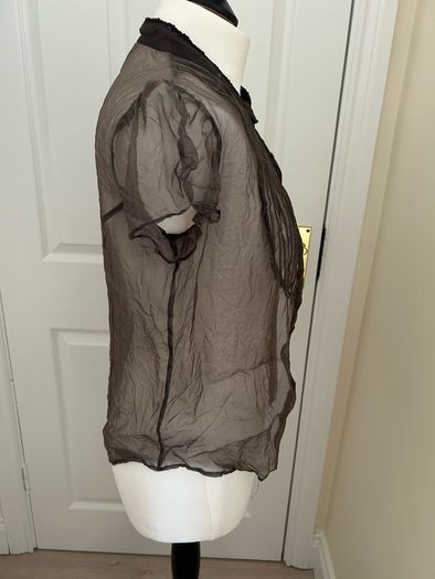 Brown 100% silk blouse by Jigsaw