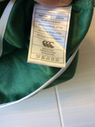 Ireland Jersey. Rugby Union. Super Rare Player Specification Home Jersey From Triple Crown Winning Season 2006-2007. Official Canterbury Jersey.