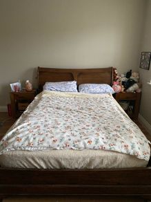 King size bed frame and mattress