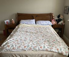 King size bed frame and mattress