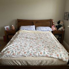 King size bed frame and mattress