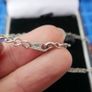 Vintage Sterling Silver 925 Bold, dramatic , silver, onyx, jasper necklace "NIGHT FIRE" 11,2g L-11" Image 7