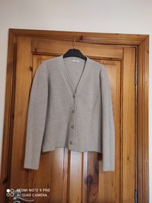 High end brand Iris and Ink,wool/cashmere mix v-neck ladies cardigan