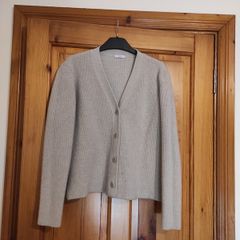High end brand Iris and Ink,wool/cashmere mix v-neck ladies cardigan