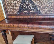 Antique Collard & Collard upright piano Rosewood Collard & Collard upright piano & stool