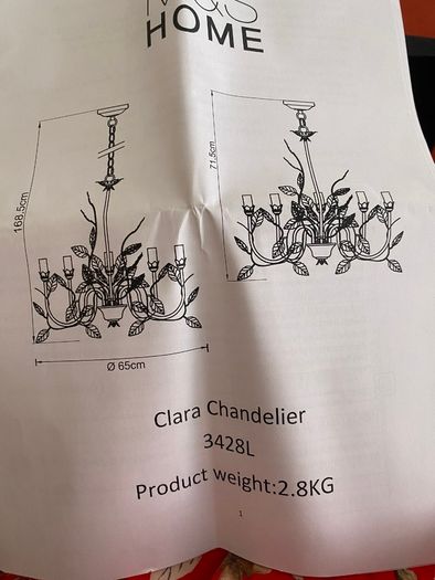 2New Chandeliers in box