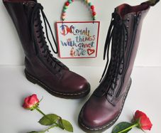 Dr Martens 1914 burgundy 14 eye 11305 boots UK5 EU38 US7 9733 double zip