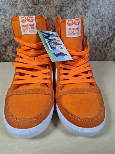 Hummel HI TOP trainers Orange Karma Size UK 7 EU 41 unisex