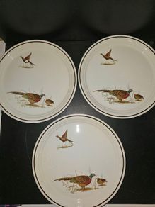 Arklow Pottery Wild Pheasant dinner plates