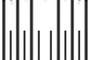 6pack 3M String Light Pole, Metal Outdoor String Light Pole, Suitable for Courtyard,Backyard,Garden,Patio,Party,Wedding Hanging Light Pole,Rustproof and Sturdy with Hooks.