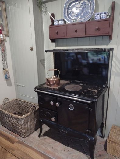 Antique copper kettle