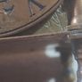Vintage Brass Lantern Smiths Mantel Clock,  A Bedchamber or Temple Clock, with Key and working Image 9