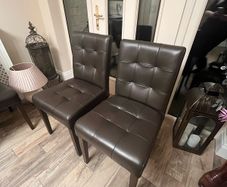 Brown leather Chairs