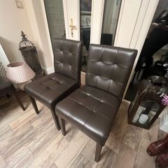 Brown leather Chairs