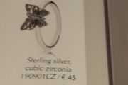 New genuine pandora butterfly ring