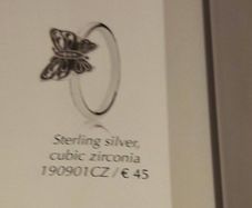New genuine pandora butterfly ring