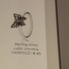 New genuine pandora butterfly ring