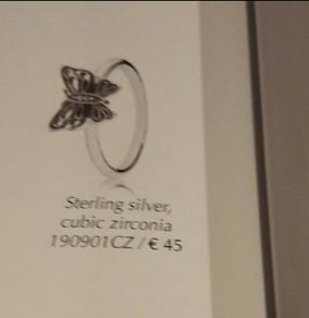 New genuine pandora butterfly ring