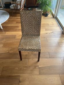 2 rattan dining chairs