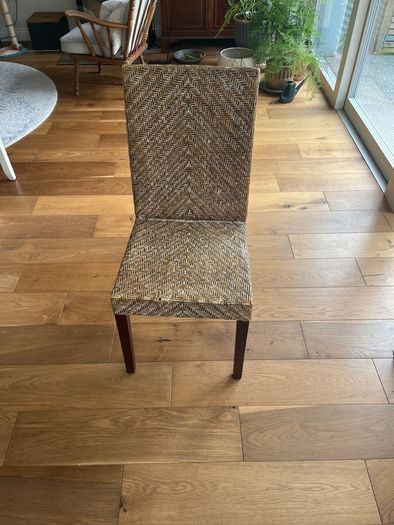 2 rattan dining chairs