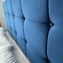 Upholstered double bed frame - navy velvet Image 5