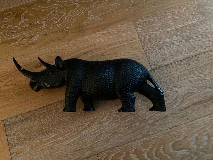 wooden Rhino carving