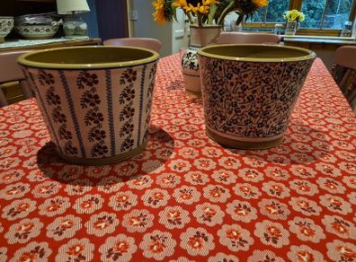 2 x large nicholas mosse flower pots