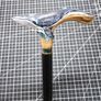 Unique Handmade Walking Stick, Blue Whale Handle, Never Used Image 5