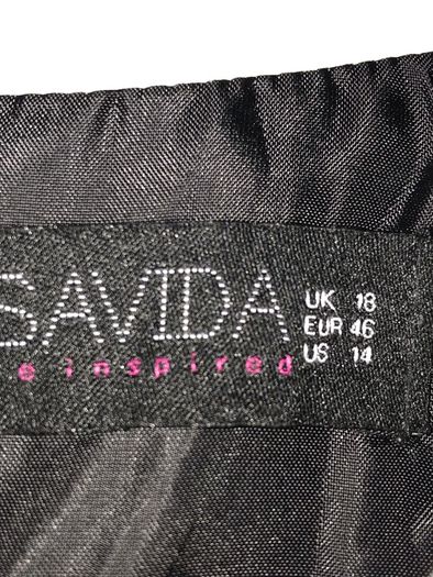 Savida monochrome dress with button back 16-18