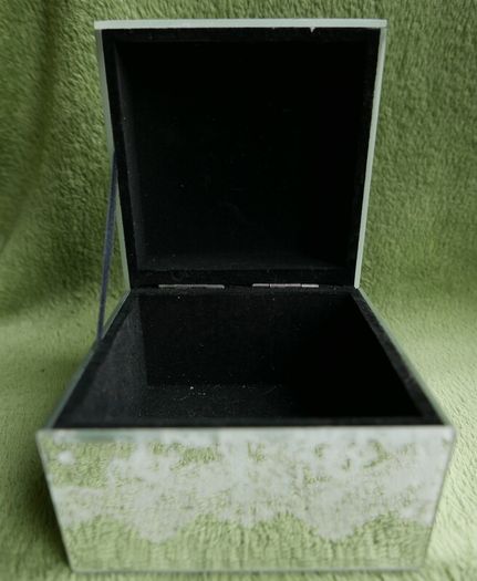 Vintage Mirrored Trinket Box - Vintage Original Box | Decorative Glass Cube