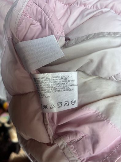michael kors pink light down/feather puffer jacket