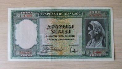 1000 Greek Drachma 1939