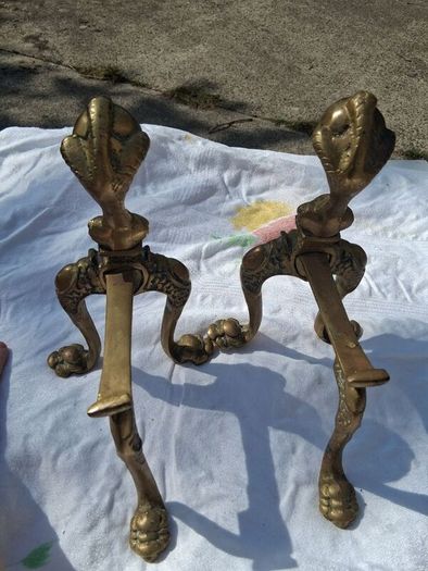 Napolean 111 Heavy Brass Andirons (4kgs)