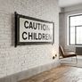 Caution Children Aluminum Street Sign (32x12 Inches) Image 3