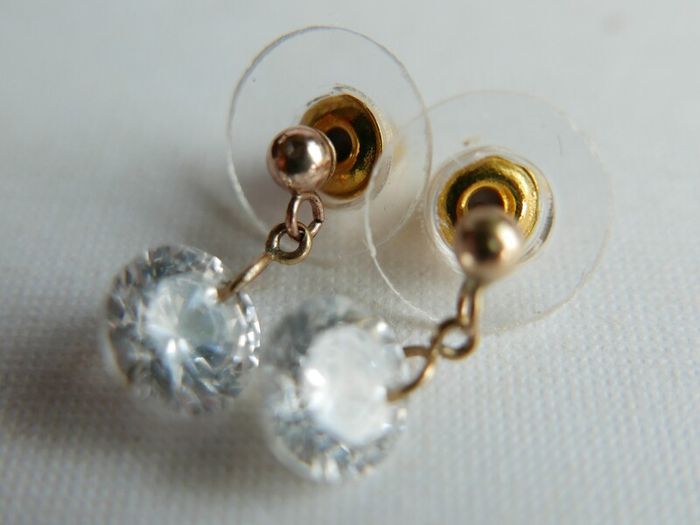 Vintage 9ct Gold 375  Drop/Dangle Art Deco  Earrings 1,46g