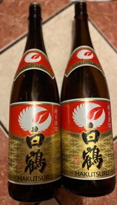 Japanese sake hakutsuru glass bottle 1,8 liter