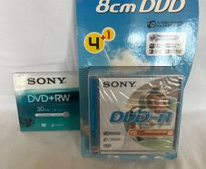 Sony 5x 8cm DVD recordable, 1x 8cm DVD rewritable brand new