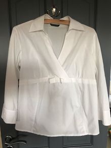Dunnes Stores white office maternity shirt size 12