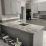 Kitchen units, worktop, sink and tap Image 2