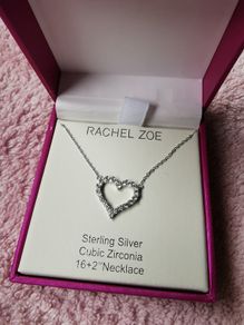 NEW - Sterling silver love heart necklace